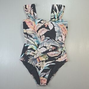 Jantzen Glamour Tropical Print One Piece Swimsuit